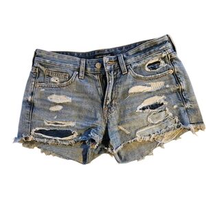 Lucky Brand Blue Distressed Jean Shorts